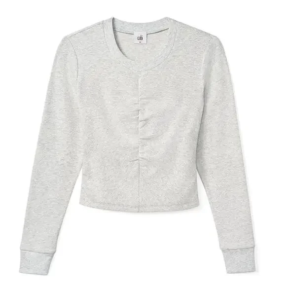 NWOT $89 Cabi Chaser Tee #7450 FALL 2024 LARGE Slim Fit Crew Neck Knit Fabric - Picture 2 of 2